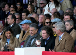 Javier Milei junto a Jorge Macri Nicolás Pino y Luis Toto Caputo